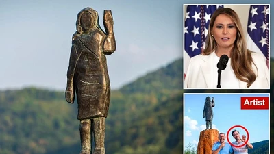 Bức tượng Đệ nhất phu nhân Mỹ Melania Trump bị lấy trộm