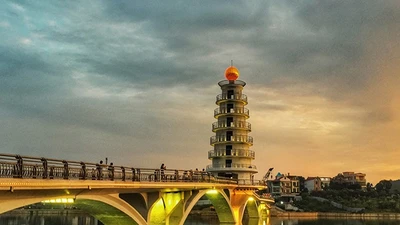 Muốn có ảnh chất, giới trẻ tìm ngay đến cầu đi bộ tại Phú Thọ