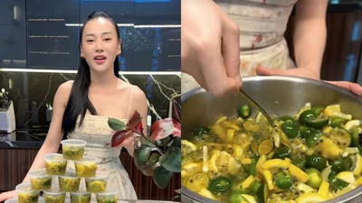 Học Phương Oanh làm nước detox 3 vị giúp da sáng, dáng xinh đón hè