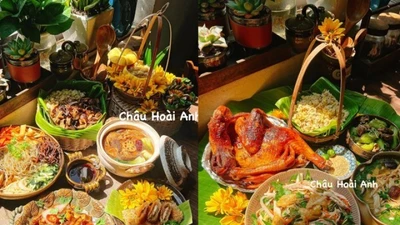 Mẹ đảm khoe mâm cúng Rằm tháng 7 đầy đủ, chu đáo