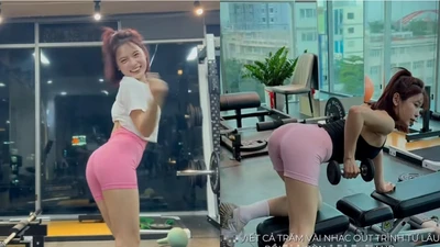 Hot girl Ngọc Kem thường xuyên "checkin" phòng gym khoe ba vòng cực "cháy"