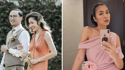 Thời trang dự tiệc cưới của Tăng Thanh Hà khiến cư dân mạng xuýt xoa