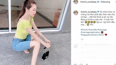 Linh Chi khoe đăng ký kết hôn với Lâm Vinh Hải, chính thức có chồng