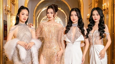 Đỗ Thị Hà khoe chân dài hội ngộ top 3 Người đẹp tài năng 