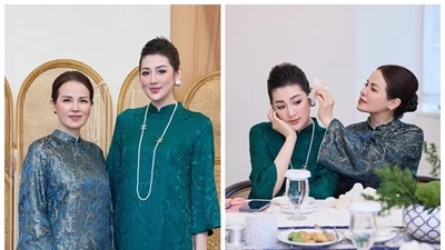 Mẹ đẻ của Á hậu Tú Anh khoe vẻ đẹp quý phái