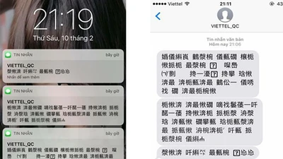 Tin nhắn quảng cáo Viettel bất ngờ xuất hiện chữ “tượng hình“