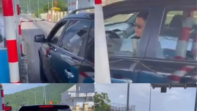 Video: Ô tô biển xanh giơ thẻ 'Xe hộ đê' rồi không chịu nộp phí BOT