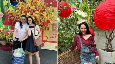 Hiền Thục chung khung hình với con gái, ngỡ hai chị em
