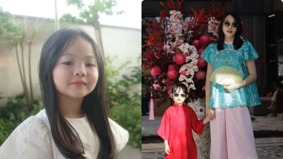 Con gái Đàm Thu Trang hoá “mỹ nhân nhí” với tóc mái thưa