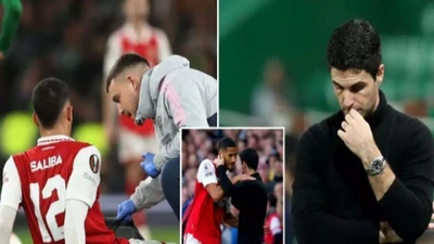 Arsenal đón tin dữ: Saliba vắng 4 tuần vì chấn thương, lỡ hàng loạt đại chiến