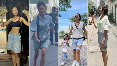 H'Hen Niê liên tục mặc lại đồ cũ đến nhàu nhĩ