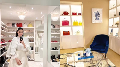 Choáng ngợp kho đồ hiệu đắt giá của Phạm Hương, túi rẻ nhất 300 triệu 