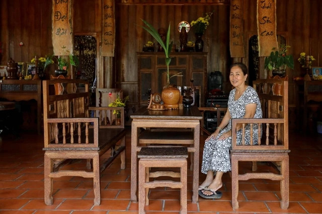 Ngôi nhà thiết kế kiểu nhà truyền thống đậm nét văn hóa Nam Bộ với kiến trúc 3 gian 2 chái. Ảnh: Dân trí