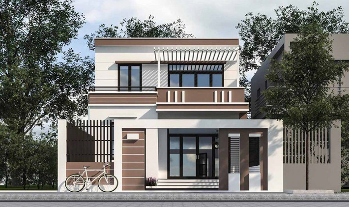 Để tiết kiệm chi phí, ngôi nhà thiết kế đơn giản, xây trên diện tích nhỏ. Ảnh: Minhtiengroup