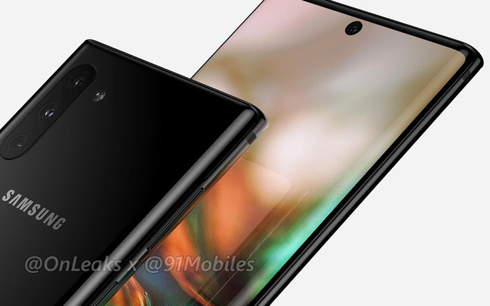 Tương tự thế hệ Galaxy S10, hãng điện tử Samsung sẽ áp dụng thiết kế màn hình đục lỗ trên bộ đôi Galaxy Note 10. Tuy nhiên, camera selfie sẽ được di chuyển ra vị trí chính giữa màn hình thay vì đặt lệch sang bên phải như trên chiếc S10. Đồng thời, cả 2 biến thể Galaxy Note 10 đều hỗ trợ một camera selfie.