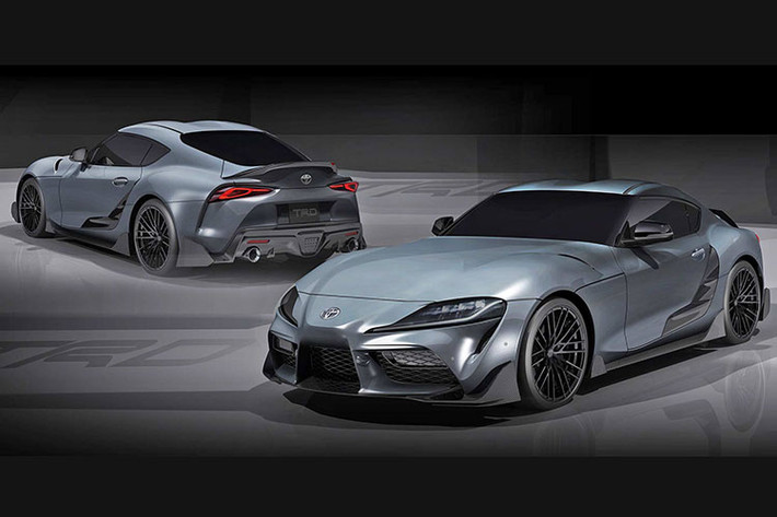 TRD còn thiết kế cho Supra một bộ mâm 19 inch nhiều nan bằng nhôm siêu nhẹ, đi kèm với lốp thể thao Michelin. Ngoài những thay đổi ở ngoại thất, GR Supra Performance Line vẫn được TRD giữ nguyên hệ động lực nguyên bản của Supra. Ở phiên bản cao cấp nhất Supra dùng động cơ 6 xi-lanh thẳng hàng 3.0l với tăng áp cuộn kép twin-scroll. Động cơ này cho công suất 335 mã lực và mô-men xoắn cực đại 500Nm.