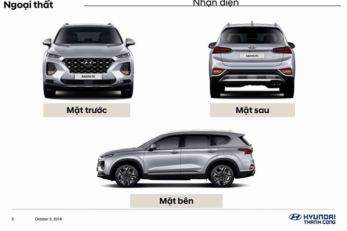 Mặc dù chưa ấn định ngày ra mắt chính thức tới khách hàng, tuy nhiên một hình ảnh ghi lại tóm tắt nội dụng về thông số sản phẩm xe Hyundai SantaFe 2019 (lưu hành nội bộ) vừa được hé lộ.