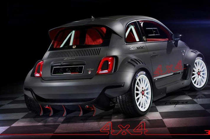 Sau khi được Giannini độ lại, kiểu dáng nhỏ nhắn đáng yêu của chiếc Fiat 500 nguyên bản đã được thay đổi hoàn toàn bởi bộ widebody mới. Với các chi tiết như những vòm bánh cực rộng cùng các cánh khuếch tán không khí, khe hút gió và tản nhiệt khác nhau, Fiat 500 Giannini 350 GP sở hữu ngoại hình tương tự như một mẫu xe đua.