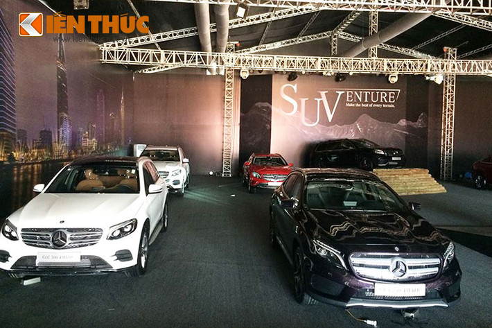 Ngày mai, triển lãm Mercedes-Benz Việt Nam (MBV) với chủ đề SUVenture sẽ chính thức diễn ra tại Trung tâm hội nghị Quốc gia, Hà Nội. Tại đây, khách hàng có thể chiêm ngưỡng trọn bộ sưu tập từ GLA đến GLS, bao gồm 14 phiên bản SUV cùng hàng loạt các mẫu xe đình đám.