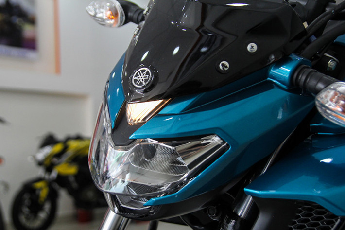 Ngoài ra, mẫu xe này còn có chiều cao gầm 160 mm. Yên của Yamaha FZ 25 mang đến tư thế ngồi thể thao hơn so với FZ 2.0 nhờ tay lái ngắn hơn 15 mm. Phần hông của người lái Yamaha FZ 25 sẽ dịch lên phía trước 30 mm so với FZ 2.0. Xe được trang bị đèn pha và đèn hậu dạng LED cùng đèn định vị ban ngày khá thú vị.