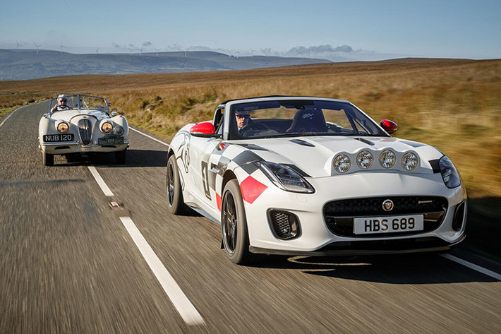 Những mẫu xe thể thao việt dã F-TYPE độc đáo này cũng gợi nhớ về huyền thoại Jaguar XK 120 với biển đăng ký ‘NUB 120’, chiếc xe cùng với tay đua Ian Appleyard đã hoàn thành ba chặng đua Alpine Rally liên tiếp mà không bị phạt điểm nào, giành chiến thắng ở cả hai giải đua đường trường RAC và Tulip vào đầu những năm 1950.