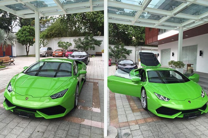 Như vậy, sau siêu xe Lamborghini Huracan màu xanh cốm mới, thiếu gia này lại tiếp tục gây bất ngờ khi khoe tiếp Ferrari F12 Berlinetta.