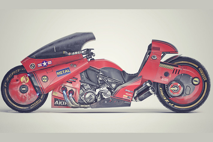 Ngoại hình tổng thể của mẫu môtô AKIRA Bike độ được thực hiện bởi xưởng độ KRAX MOTO với phong cách hoàn toàn khác biệt, lấy ý tưởng từ những bộ phim viễn tưởng, từ những cỗ máy thời chiến tranh hiện đại.