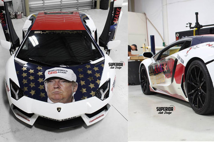 Siêu xe trang bị động cơ 700 mã lực thuộc sở hữu của một người ngưỡng mộ Donald Trump và do công ty thiết kế SuperiorAutomotiveDesign tại Florida thực hiện. Chiếc xe này khi nguyên bản mang màu trắng sáng.