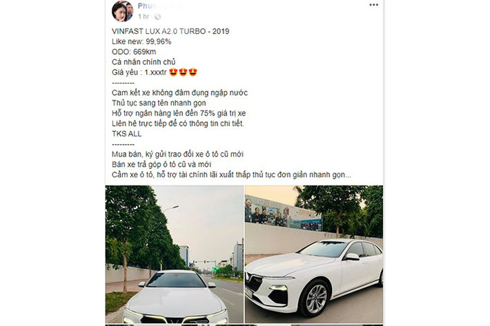 Tuy vậy, theo quan sát của chúng tôi thì đây chỉ là phiên bản tiêu chuẩn của Vinfast Lux A2.0, như vậy giá bán mới của xe hiện tại là 1,1 tỷ đồng. Tuy nhiên, thời điểm mua chiếc xe này của chủ cũ nhiều khả năng chỉ có giá 880 triệu nếu mua đợt đầu.