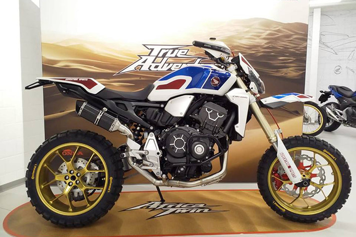 Sau khi hoàn thành, Honda Brivemo đã sơn lại chiếc CB1000R của họ trong tông 3 màu trắng - xanh - đỏ đặc trưng của bộ phận xe đua HRC, cũng như là một trong những màu sắc nguyên bản của chiếc adventure địa hình Honda Africa Twin. Chỉ được chế tạo đúng 1 chiếc, hiện tại Africa Four đang được trưng bày tại showroom Honda Brivemo ở Thụy Sĩ.