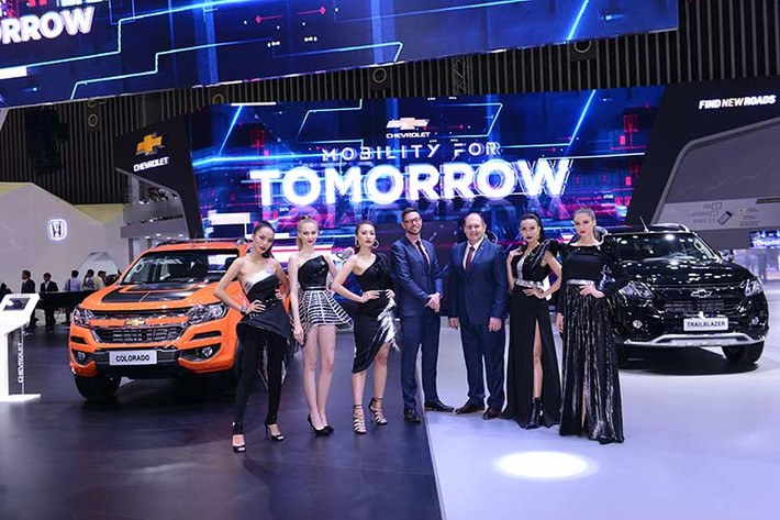 Gian hàng của hãng xe Chevrolet tại VMS 2018 đã trưng bày hàng loạt những dòng sản phẩm mới nhất của hãng, bao gồm hai phiên bản đặc biệt của mẫu bán tải Colorado và SUV Trailblazer bán chạy trên thị trường, giúp khách hàng thể hiện cá tính và tạo sự khác biệt với số đông.