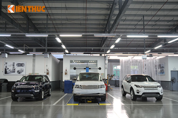 Xưởng dịch vụ này được thi công theo đúng các tiêu chuẩn Jaguar - Land Rover toàn cầu.