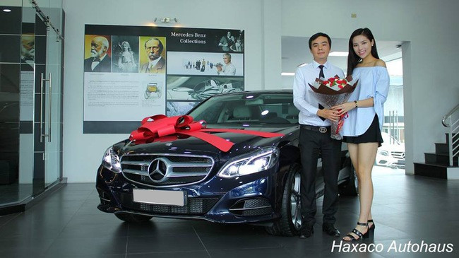 Trong năm 2016 vừa qua, một đại lý của Mercedes-Benz tại thị trường Việt Nam đã thu hút nhiều sự chú ý khi tiết lộ Hoa hậu Việt Nam 2014, Nguyễn Cao Kỳ Duyên đã tự tay sắm cho mình một chiếc xế hộp hạng sang Mercedes-Benz E200. Chiếc xe có ngoại thất màu xanh Canvasite khá ấn tượng.