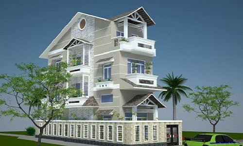 Điểm nhấn của ngôi nhà là mỗi tầng đều có cây xanh cho không khí trong lành. Ảnh: Datbinhduong.
