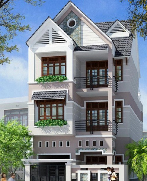 Mái thái đẹp, cách điệu làm tăng gia vị cho kiến trúc và vị thế của gia chủ. Ảnh: Thietkethicongnhadep.