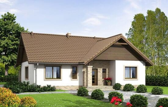 Điểm nổi bật của ngôi nhà cấp 4 là hệ thống cửa sổ thông minh tạo không gian thoáng mát. Ảnh: 10nhadep.