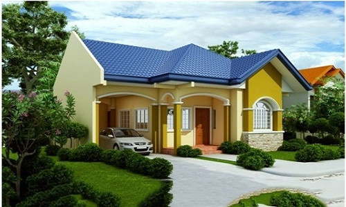 Nhà cấp 4 sân vườn xanh mướt theo kiến trúc phương Tây tạo không gian mềm mại. Ảnh: Lanhmanh.