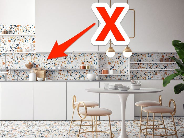 Sau thời gian dài nhường chỗ cho sàn gỗ, sàn xi măng láng… lên ngôi, thời gian gần đây, Terrazzo khá thịnh hành. Thế nhưng, các chuyên gia khuyên bạn chỉ nên sử dụng ở một vài khu vực, tránh sử dụng quá nhiều, gây rối mắt.