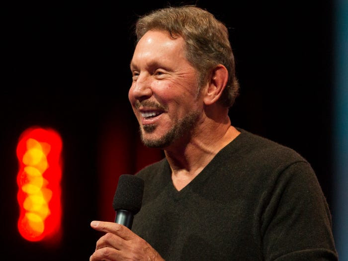 Larry Ellison (72,4 tỷ USD) là đồng sáng lập hãng phần mềm Oracle. Sau 9 năm thành lập công ty này, ông trở thành tỷ phú.