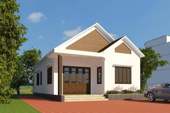 Để tiết kiệm chi phí, ngôi nhà sử dụng hệ vì kèo sắt, vừa giảm tải trọng lực cho kết cấu chung ở phần móng, vừa giúp thi công hoàn thiện nhanh. Ảnh: Wedo.