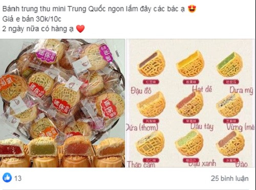 Còn hơn 2 tháng nữa mới đến Tết Trung thu nhưng trên chợ mạng, bánh trung thu mini Trung Quốc với giá chỉ vài ngàn đồng/cái đang được rao bán rầm rộ.