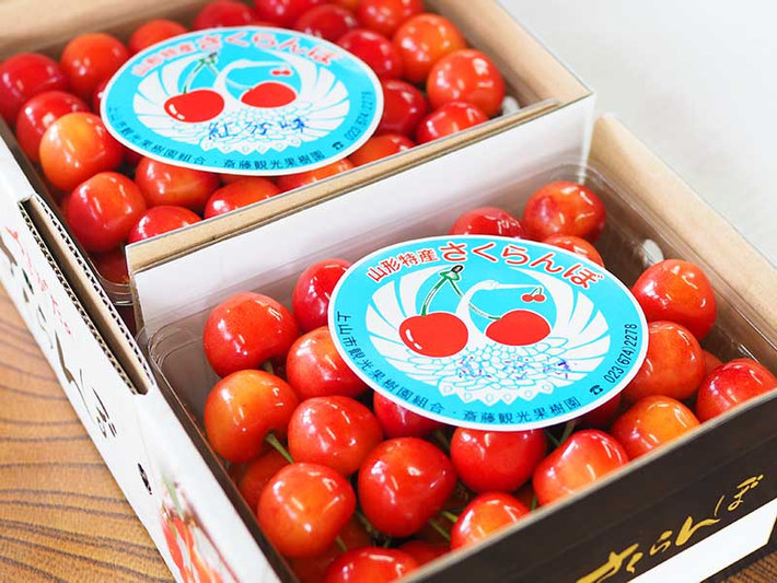 Ở một số cửa hàng hoa quả nhập khẩu, cherry Nhật được đóng vào những hộp nhựa với trọng lượng 60gram/hộp và bán với giá 400.000 đồng/hộp (tương đương khoảng 6,6 triệu đồng/kg). Ảnh: Kyodonews