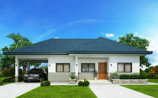 Nhà cấp 4 mái thái có gara và phối hợp màu sắc hài hòa tạo nên một không gian kiến trúc khá hoàn hảo và đầy sức sống. Ảnh: Wedo.