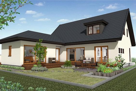 Nhà vườn mái thái có lối đi thông thoáng, tiểu cảnh sân vườn trước sau rộng, mang đến không gian sống lý tưởng. Ảnh: Xaydungso.