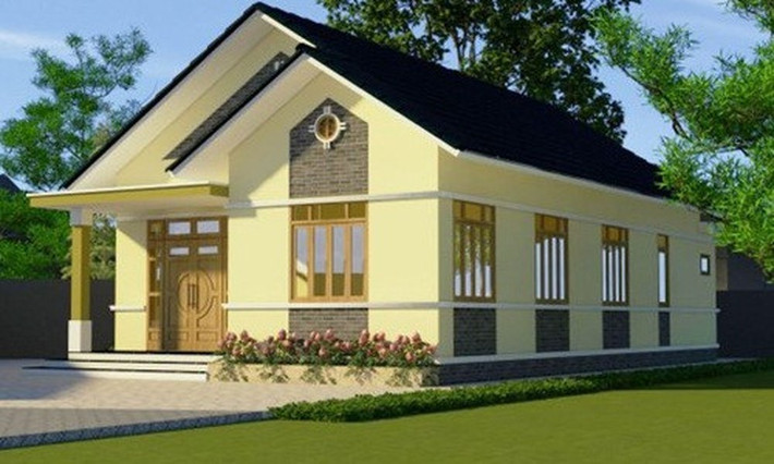 Nhà mái thái nông thôn hiện đại thiết kế thông thoáng với hệ thống nhiều cửa sổ lấy ánh sáng tối đa. Ảnh: Wedo.
