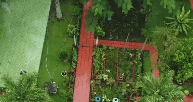 Trong đó, nam ca sĩ dành 1.400m2 để cải tạo thành sân vườn, phần còn lại là diện tích của ngôi nhà. Ảnh: Internet