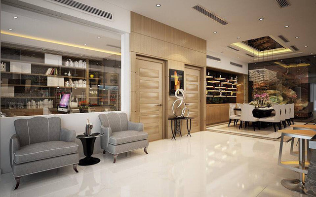 Hoa hậu Thu Hoài sở hữu căn biệt thự tại TP.HCM được thiết kế theo phong cách bán cổ điển.