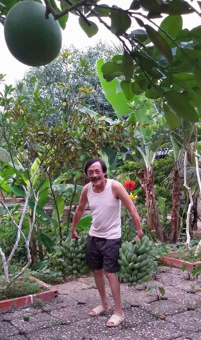 Nhà vườn của nghệ sĩ Giang còi rộng khoảng 10.000m2 (bao gồm cả vườn và nhà), được anh trồng nhiều cây trái, hoa và các vật nuôi như chim, cá. Ảnh: Vietnamnet