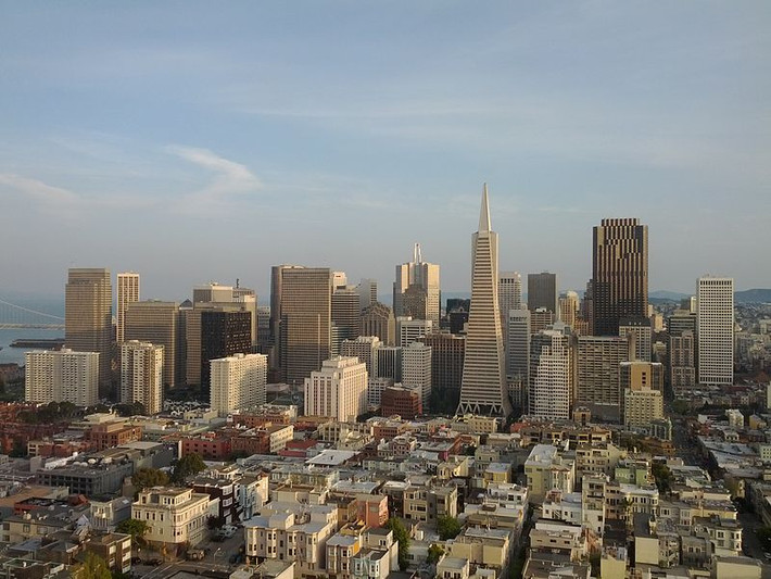 Bloomberg cho biết, trong vòng 5 năm trở lại đây, San Francisco đã tăng 7 bậc về mức lương và 21 bậc về thu nhập khả dụng sau khi trừ đi tiền thuê nhà. Ảnh: Wiki.