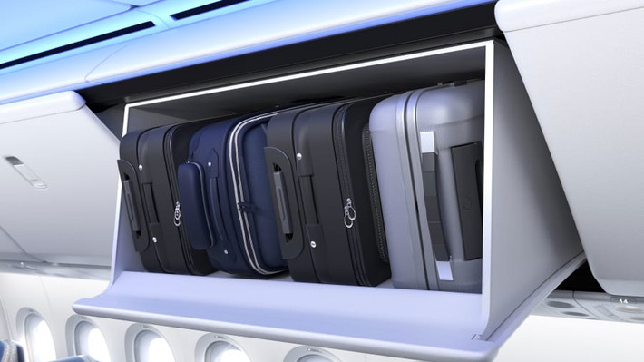 Theo đó, Boeing 777X được áp dụng nhiều cải tiến mới và hiện đại. Khoang đựng hành lý xách tay trên chỗ ngồi rất rộng.